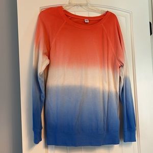 Red, white, and blue pullover